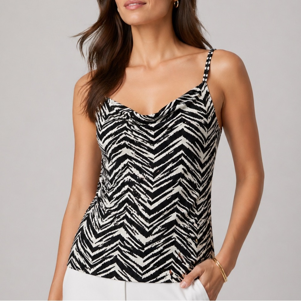 White House Black Market Zebra Print Camisole
